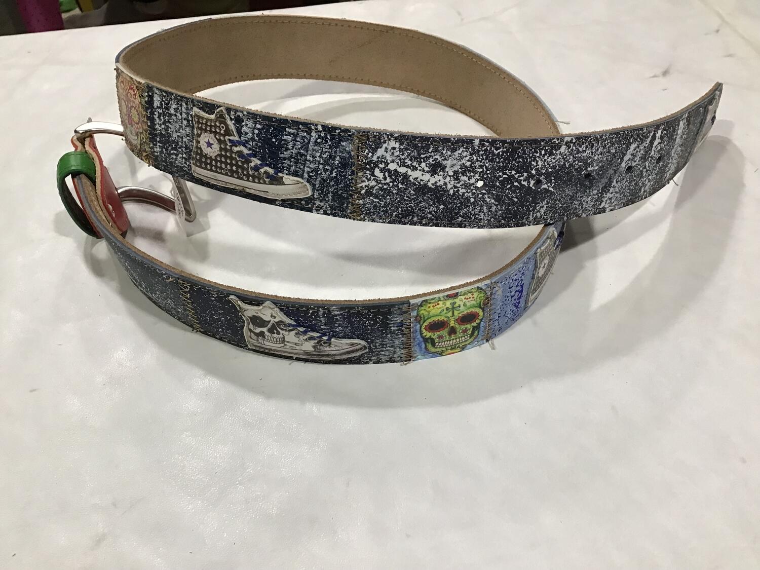 Cintura pelle All Star Teschio