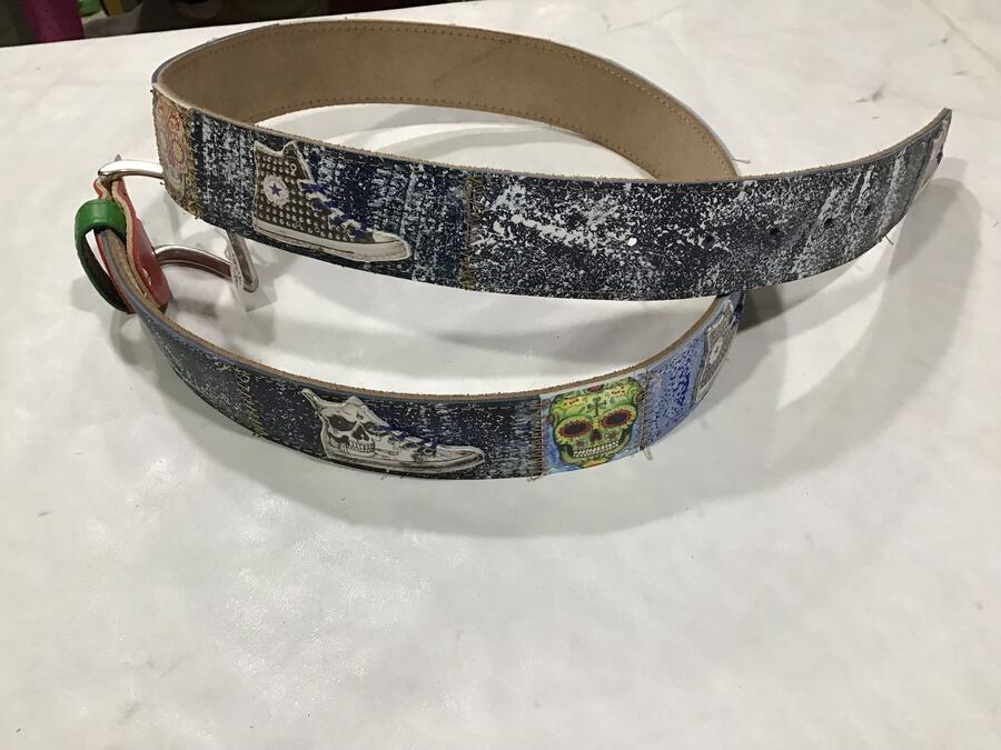 Cintura pelle All Star Teschio