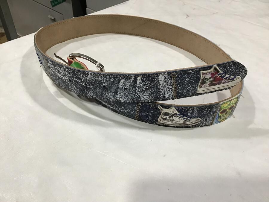 Cintura pelle All Star Teschio