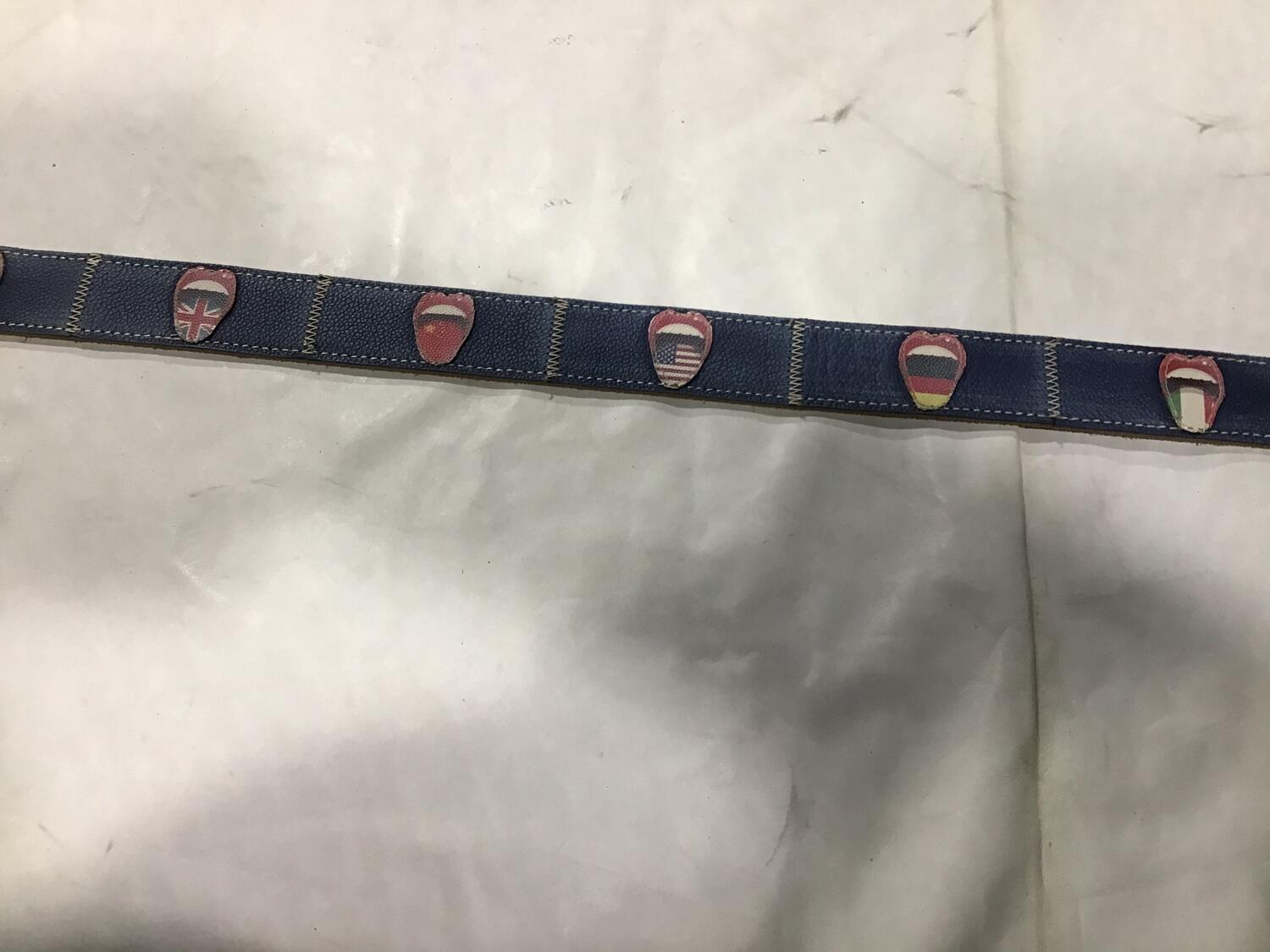 Cintura pelle Lingua Bandiera