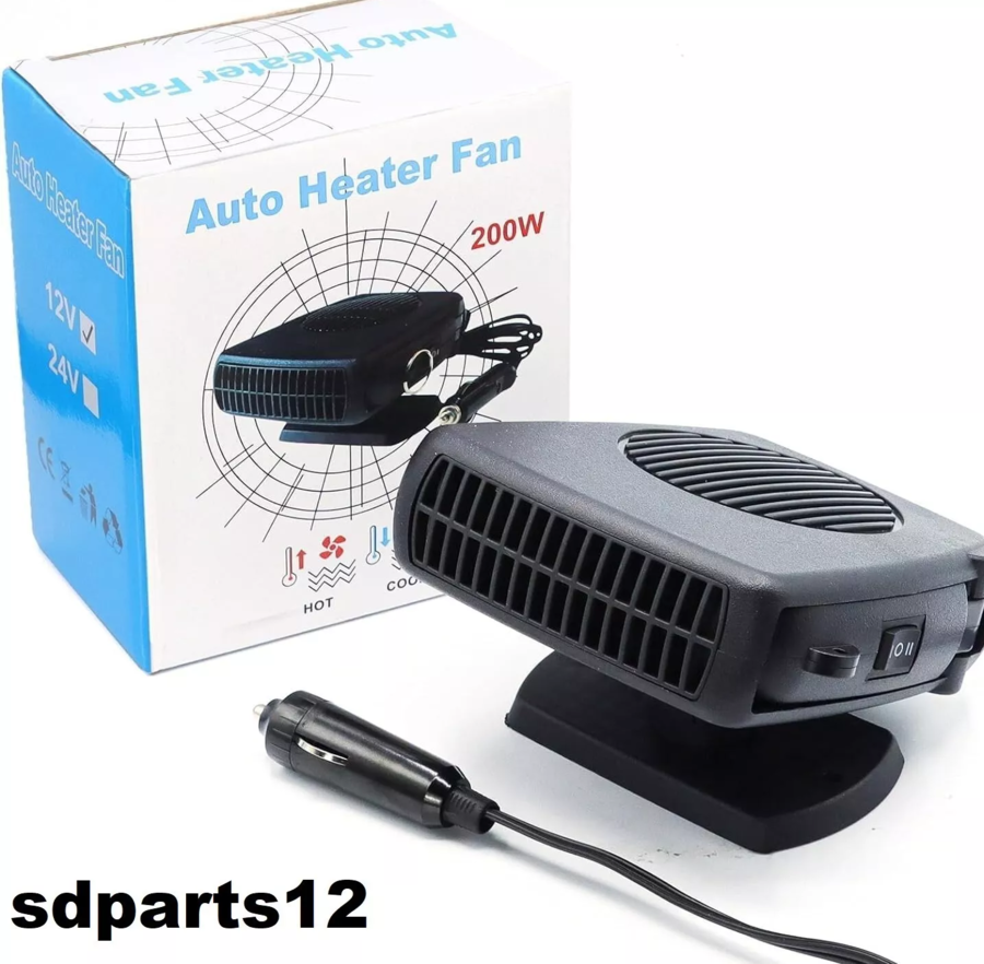 Sbrinatore Auto Scaldino 12V Stufa Furgone 200W Riscaldatore Termoventilatore