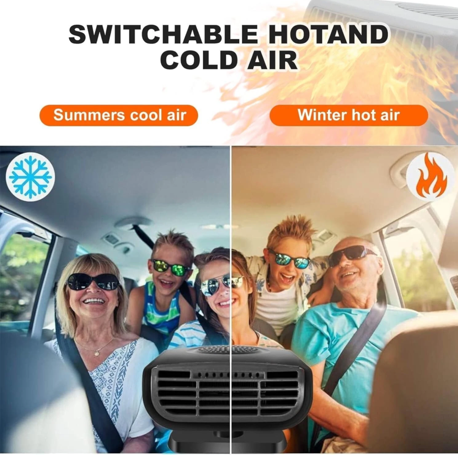 Sbrinatore Auto Scaldino 12V Stufa Furgone 200W Riscaldatore Termoventilatore