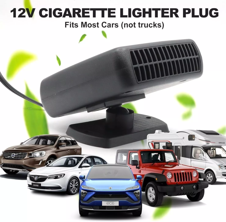 Sbrinatore Auto Scaldino 12V Stufa Furgone 200W Riscaldatore Termoventilatore