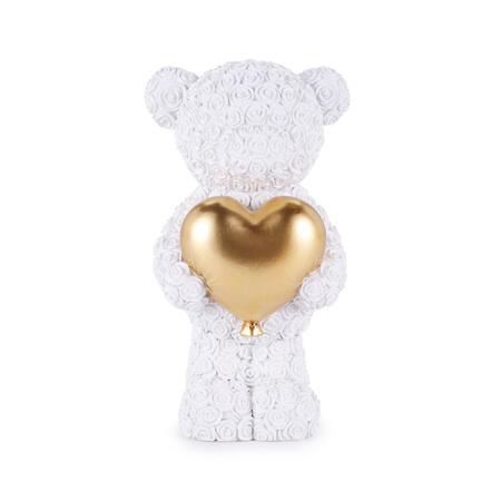 Henriette - Orsetto Bianco con Cuore – 9×16 cm – New Enfant