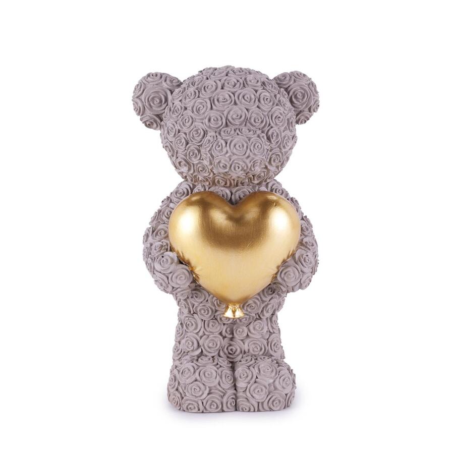 Henriette - Orsetto Grigio con Cuore – 9×16 cm – New Enfant