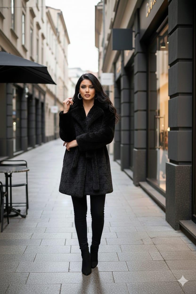 Palliccia mobida con cintura in vita cari colori taglie dalla S alla XL