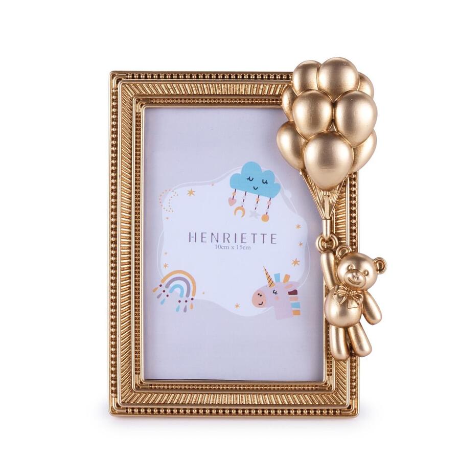 Henriette - Cornice Orsetto Oro – 14,5×19 cm (foto 10×15) – Enfant