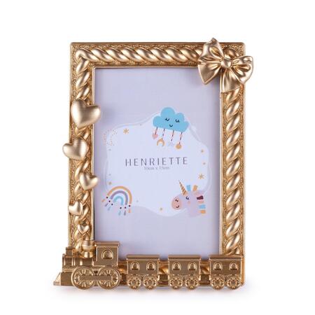 Henriette - Cornice Trenino Oro – 15×19 cm (foto 10×15) – Enfant