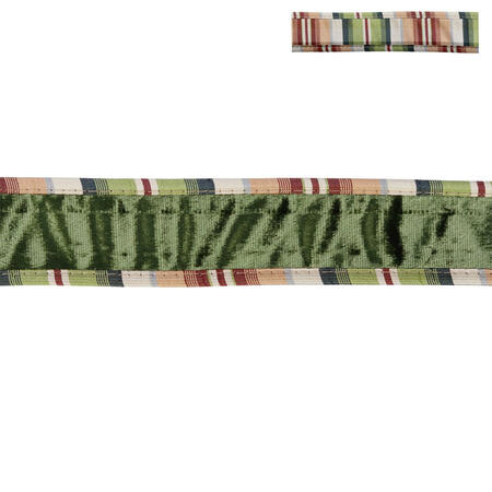 Goodwill - Nastro Velluto Tartan con Bordi – Verde/Marrone/Crema – 3,8 cm x 9,14 m