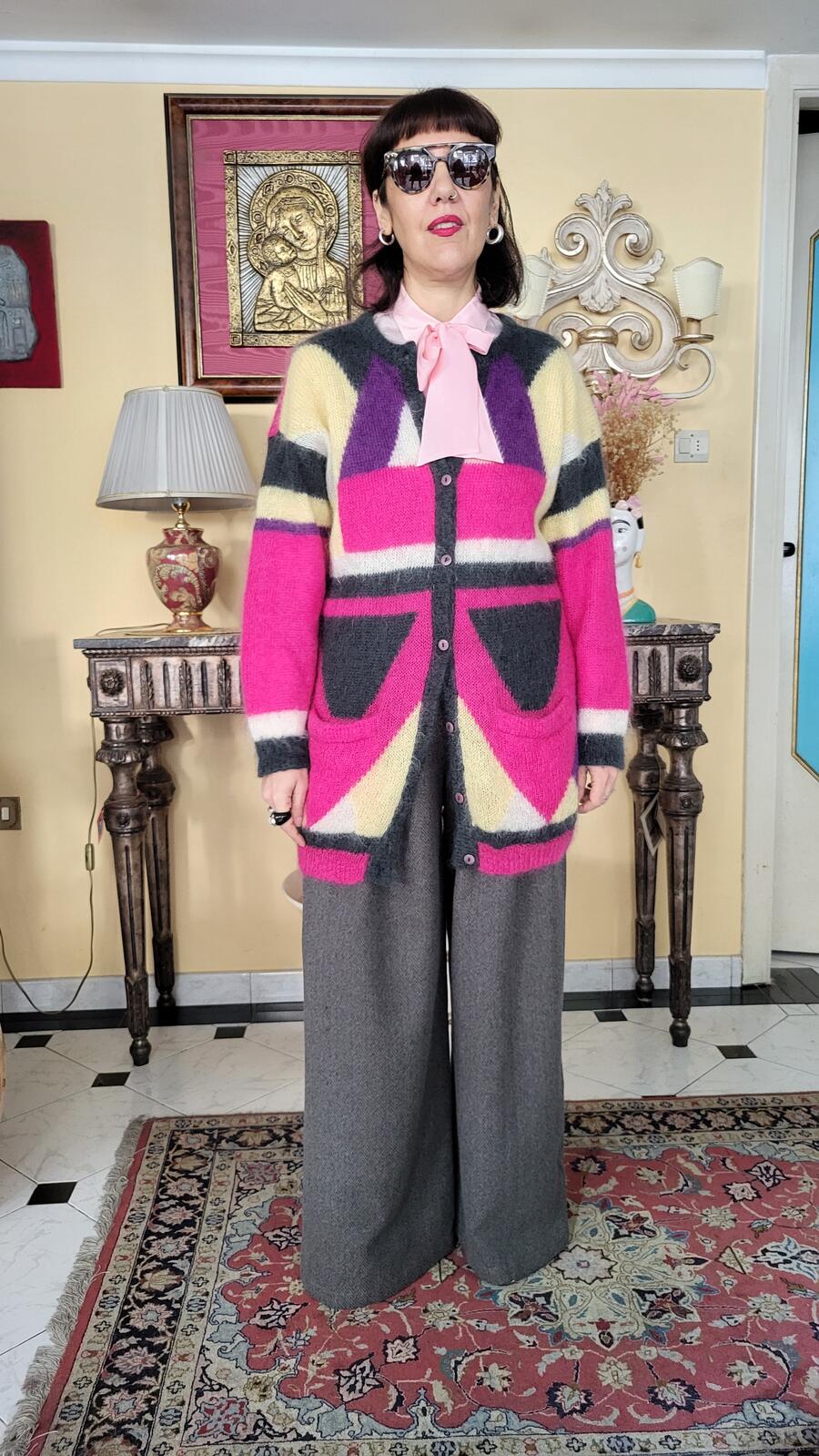 Maxi Cardigan Grafico