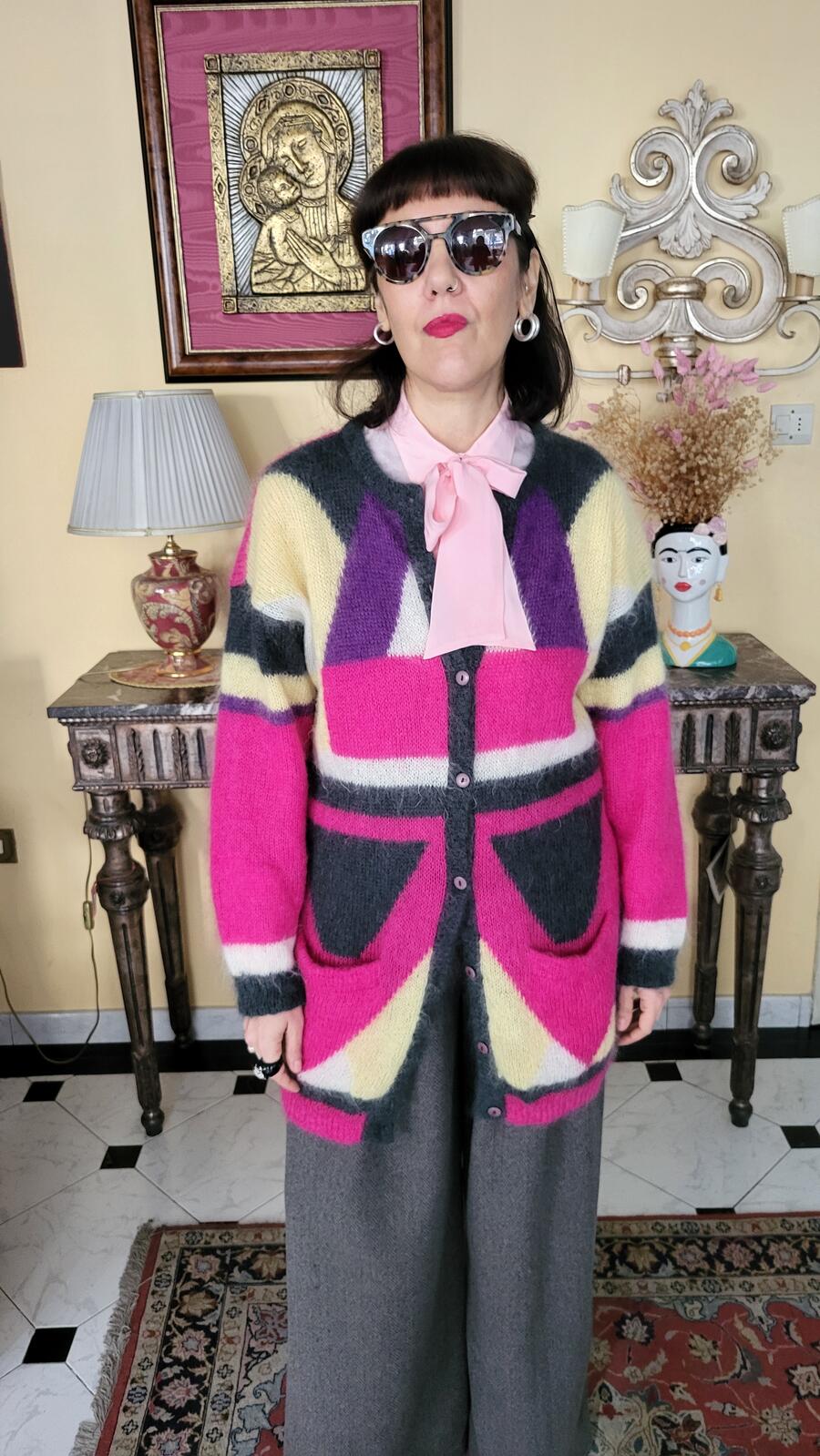 Maxi Cardigan Grafico