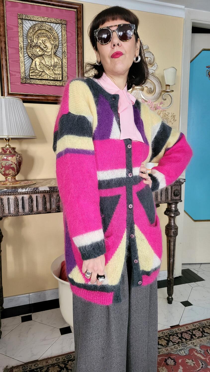 Maxi Cardigan Grafico