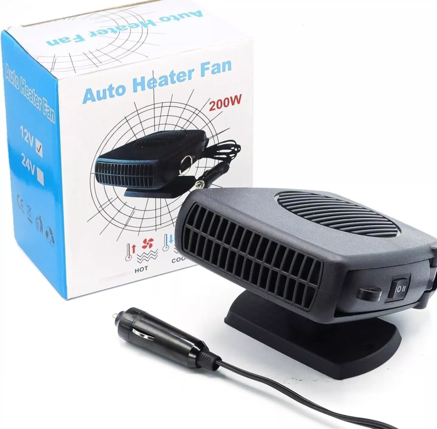 Sbrinatore Auto Scaldino 12V Stufa Furgone 200W Riscaldatore Termoventilatore