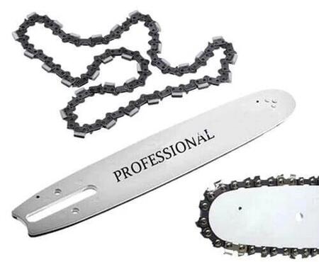 BARRA E LAMA PER MOTOSEGA 25 CM PER TAGLIO LEGNO + CATENA DI RICAMBIO