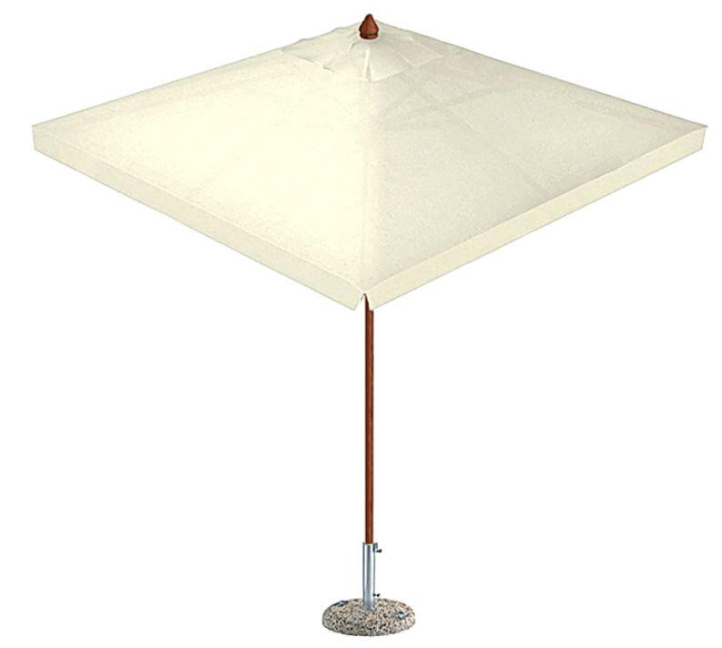 Ombrellone Quadrato per Esterno BANGKOK 22 a Palo Centrale in Legno Kotò di Danieli da cm 220x220 Con e senza Pendente, Varie Finiture - Offerta di Mondo Materasso