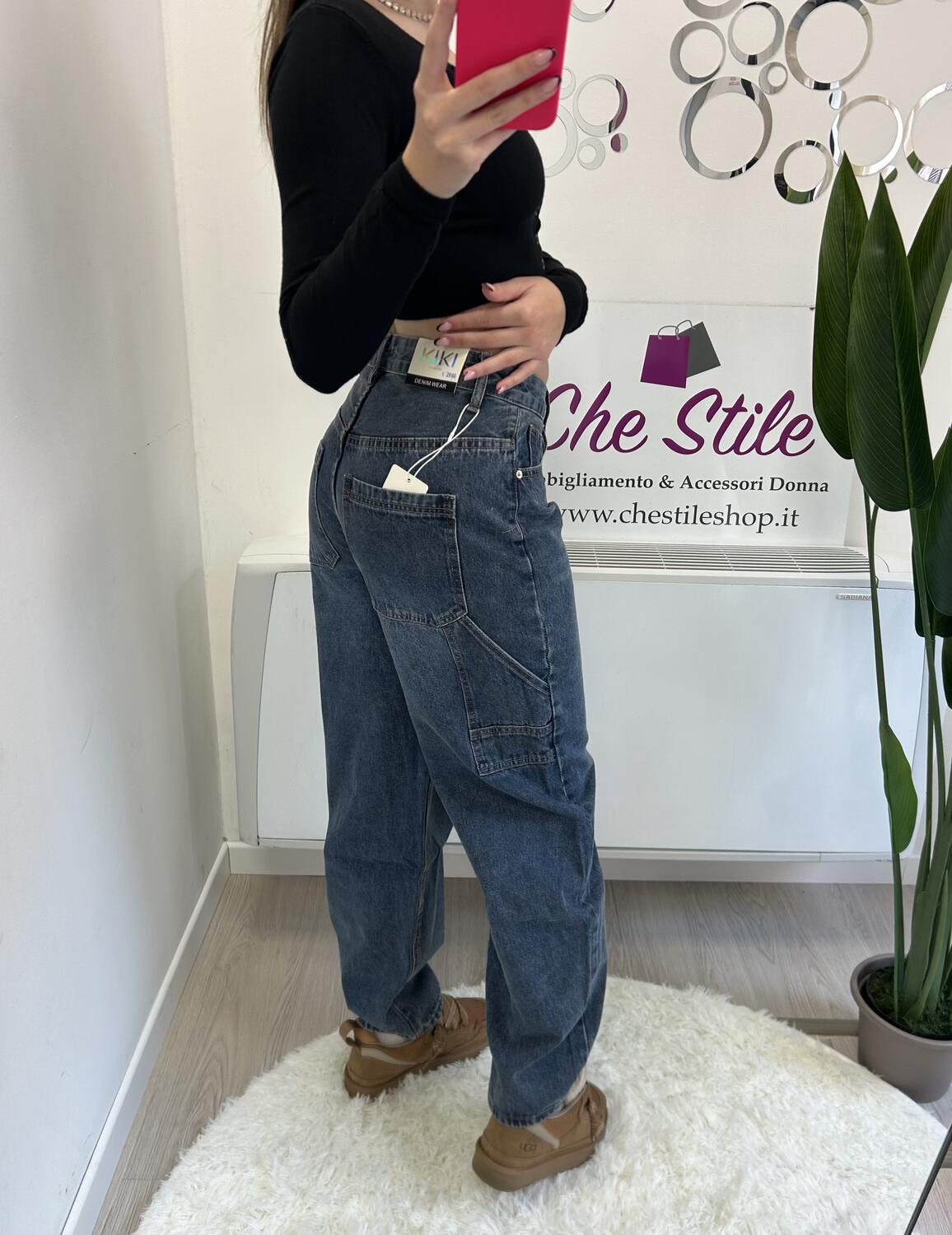 NOVITÀ Jeans baggy lavaggio scuro