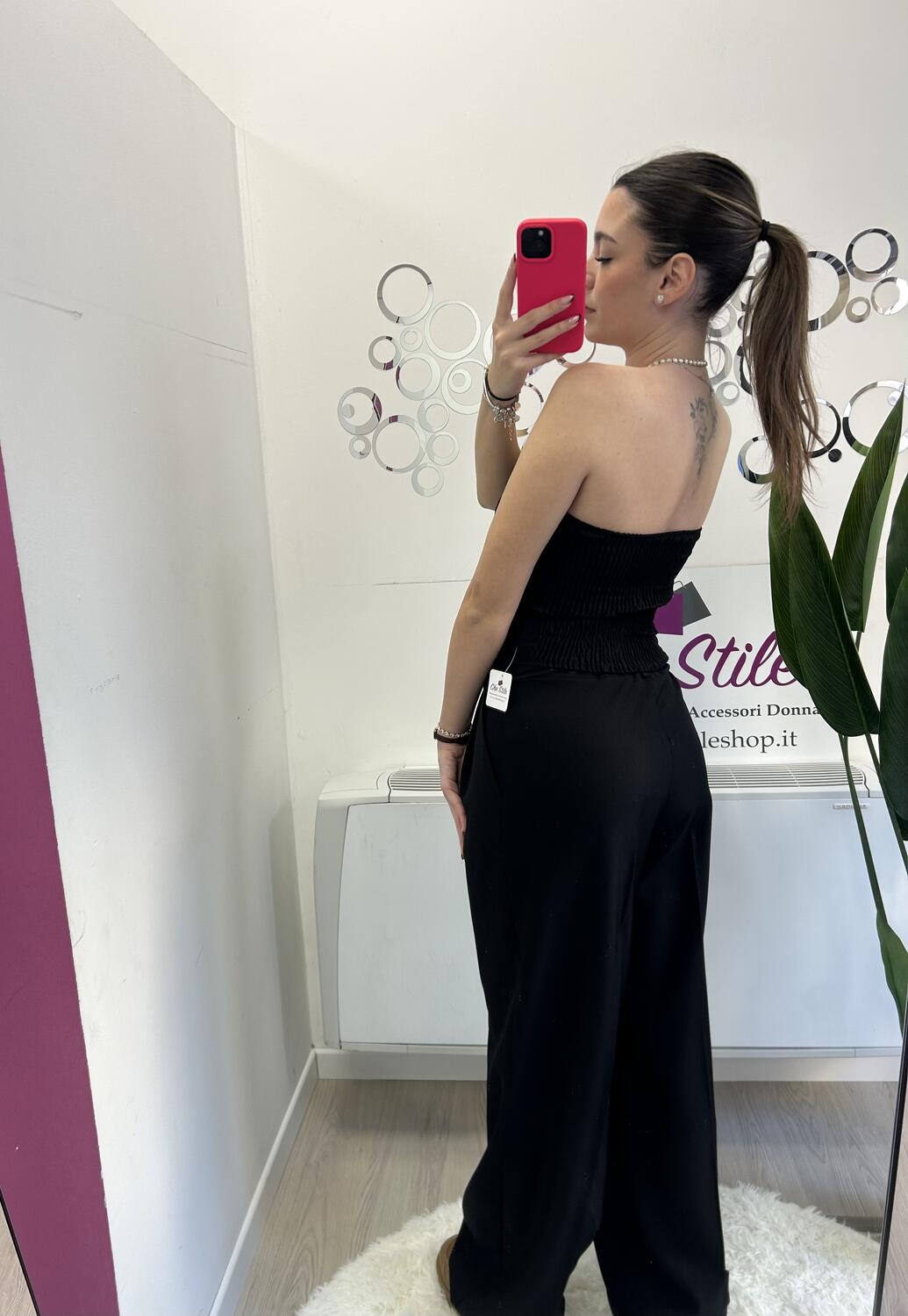 NOVITÀ Completo top a fascia e pantalone palazzo