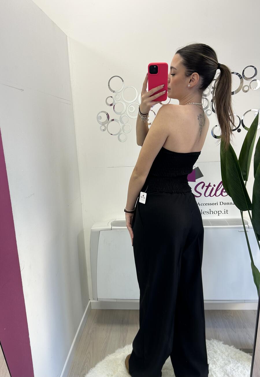 NOVITÀ Completo top a fascia e pantalone palazzo