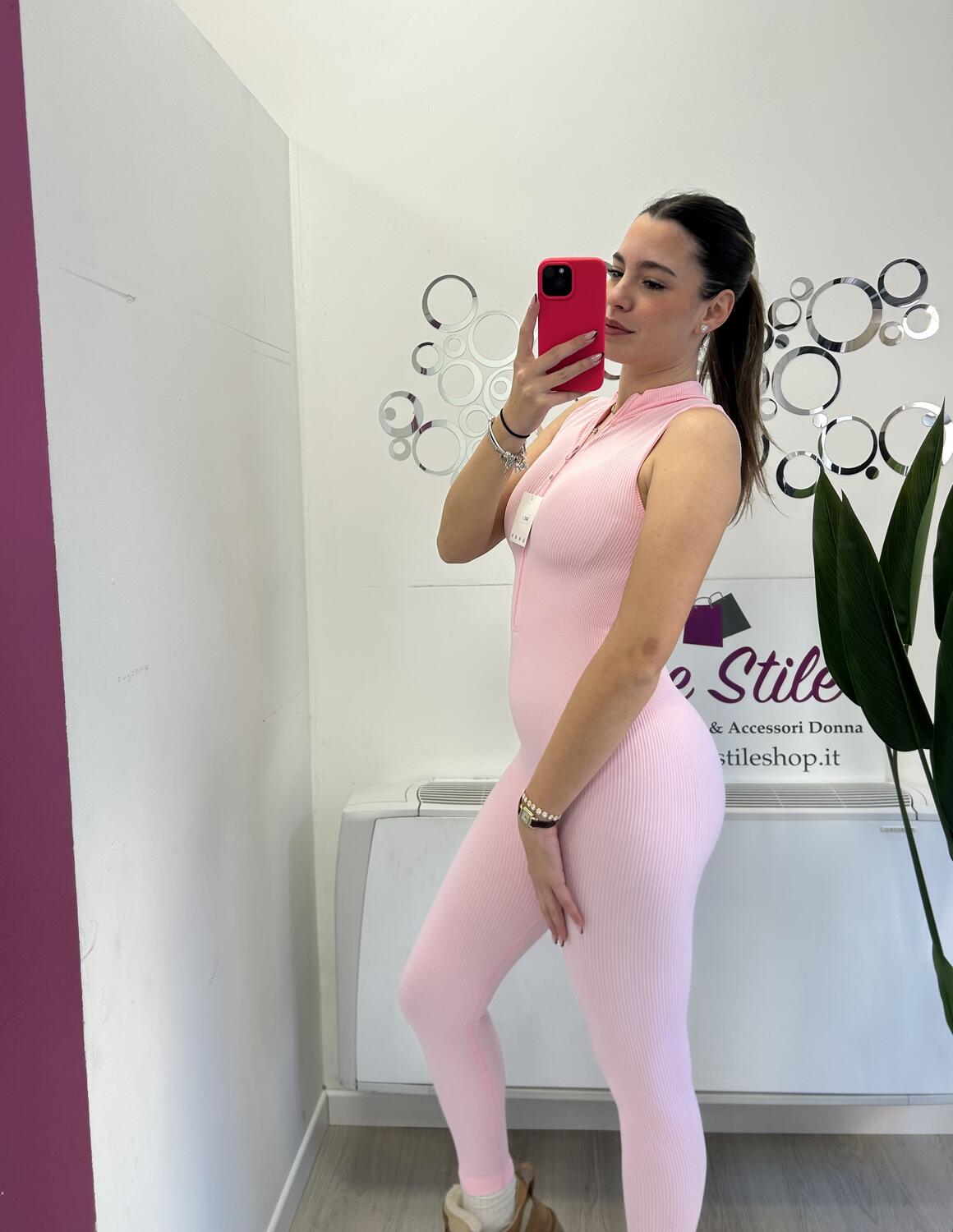 NOVITÀ Tuta skinny smanicata a costine