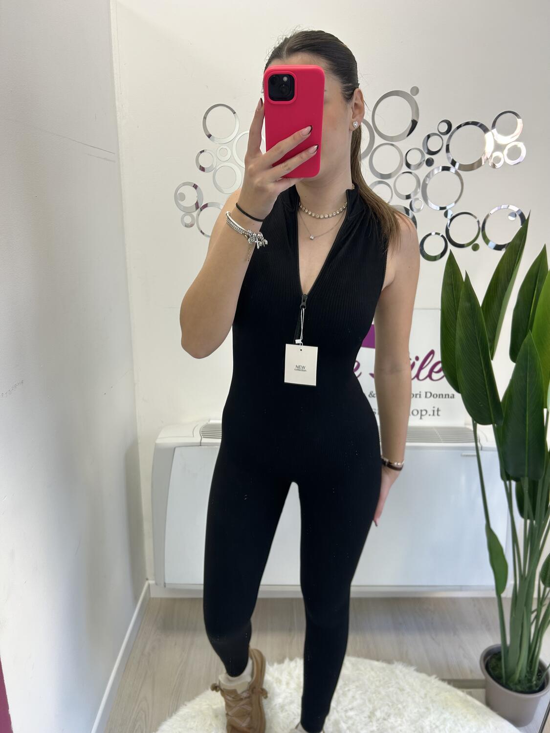 NOVITÀ Tuta skinny smanicata a costine