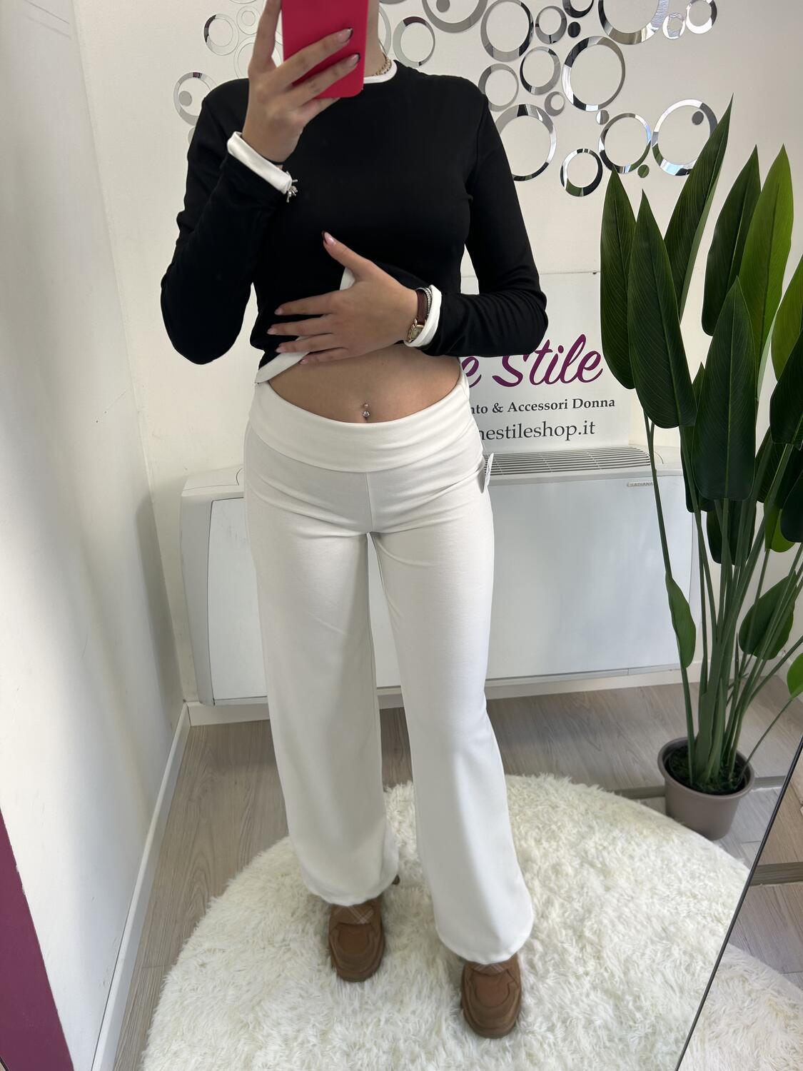 NOVITÀ Panta tuta a palazzo con risvolto
