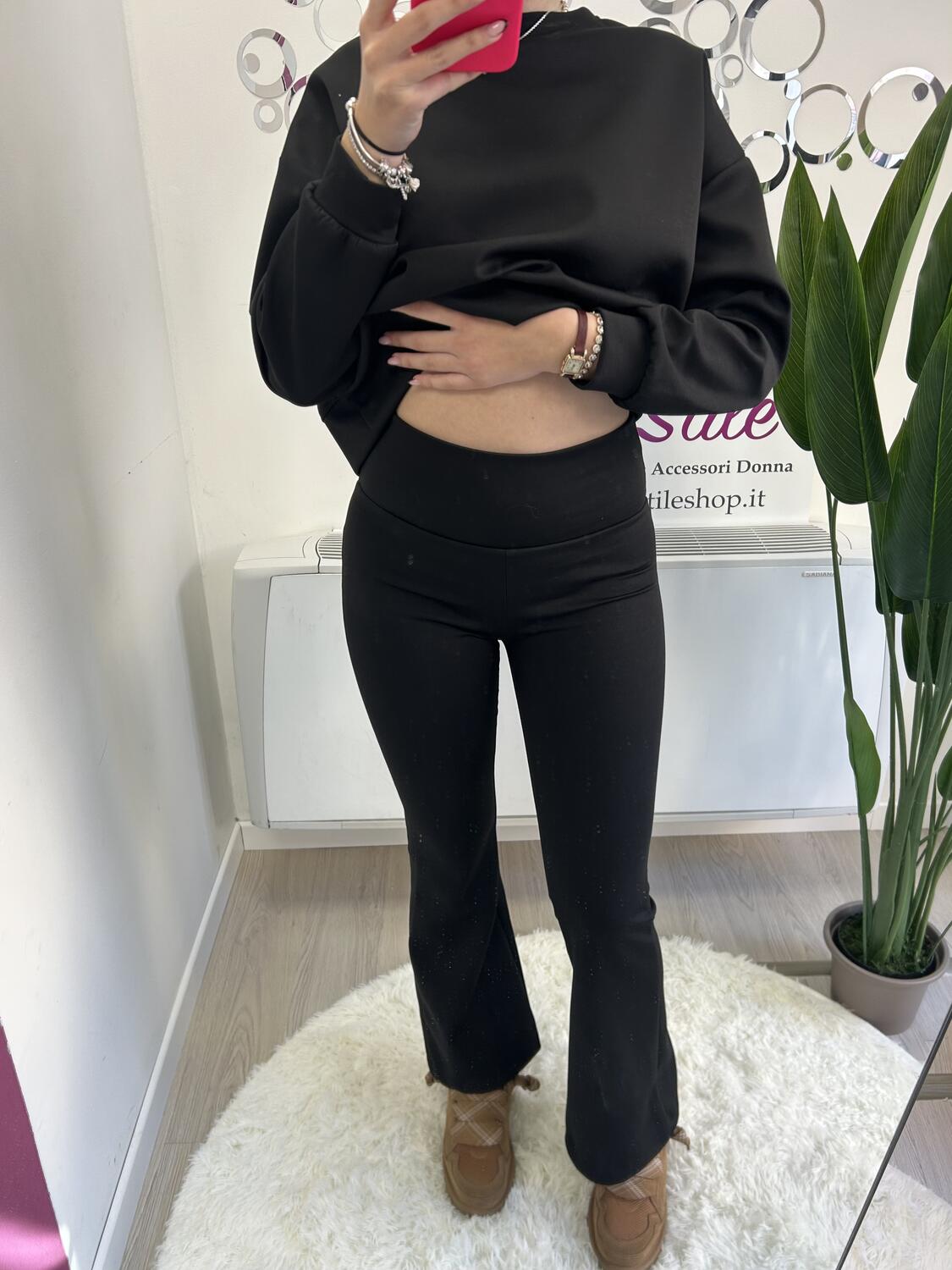 NOVITÀ Panta tuta flare con risvolto