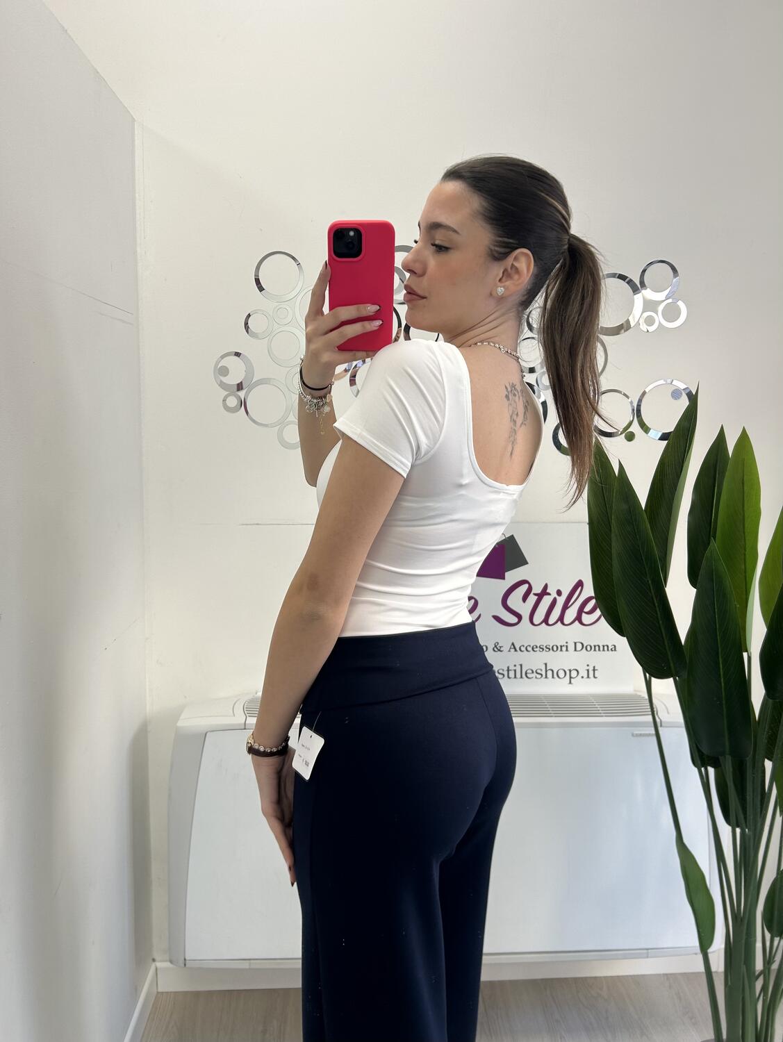 NOVITÀ Body a manica corta scollo quadrato