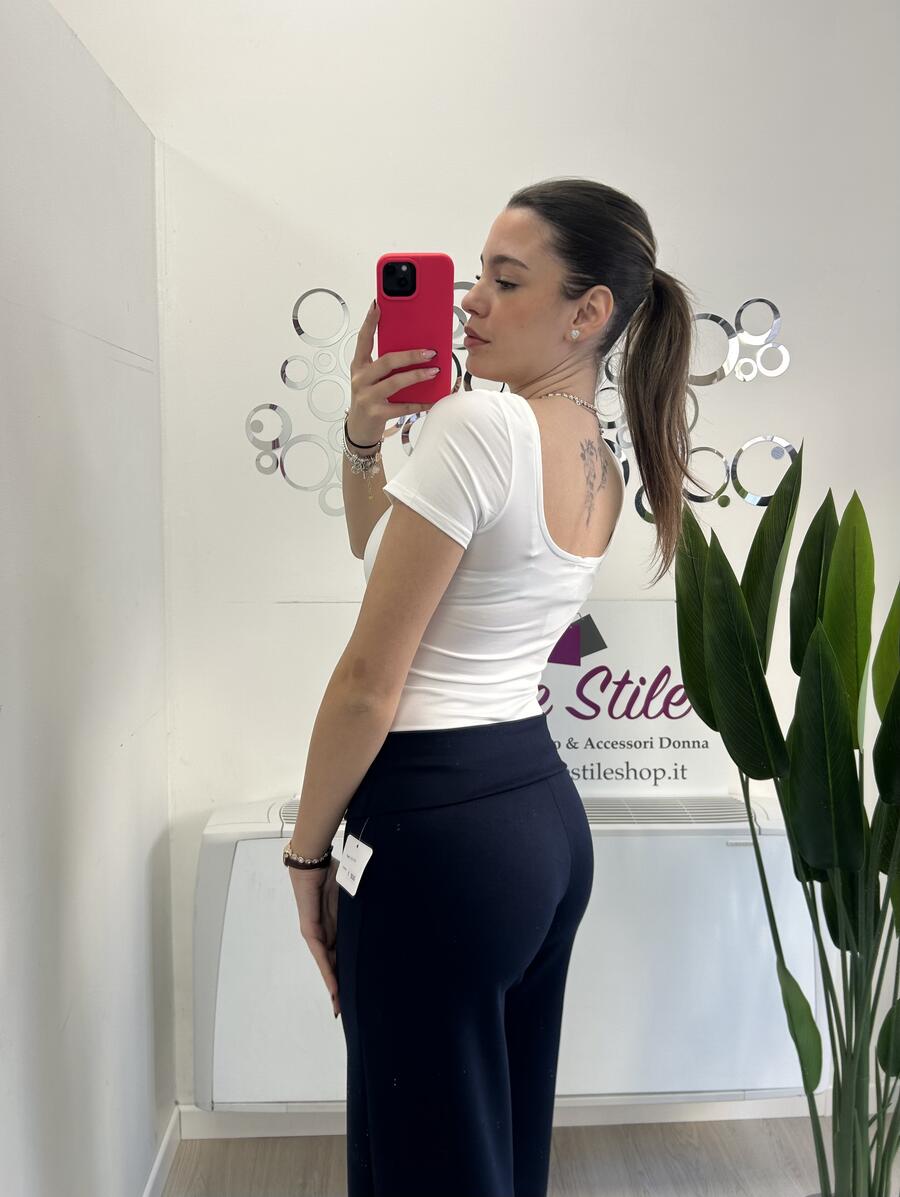 NOVITÀ Body a manica corta scollo quadrato