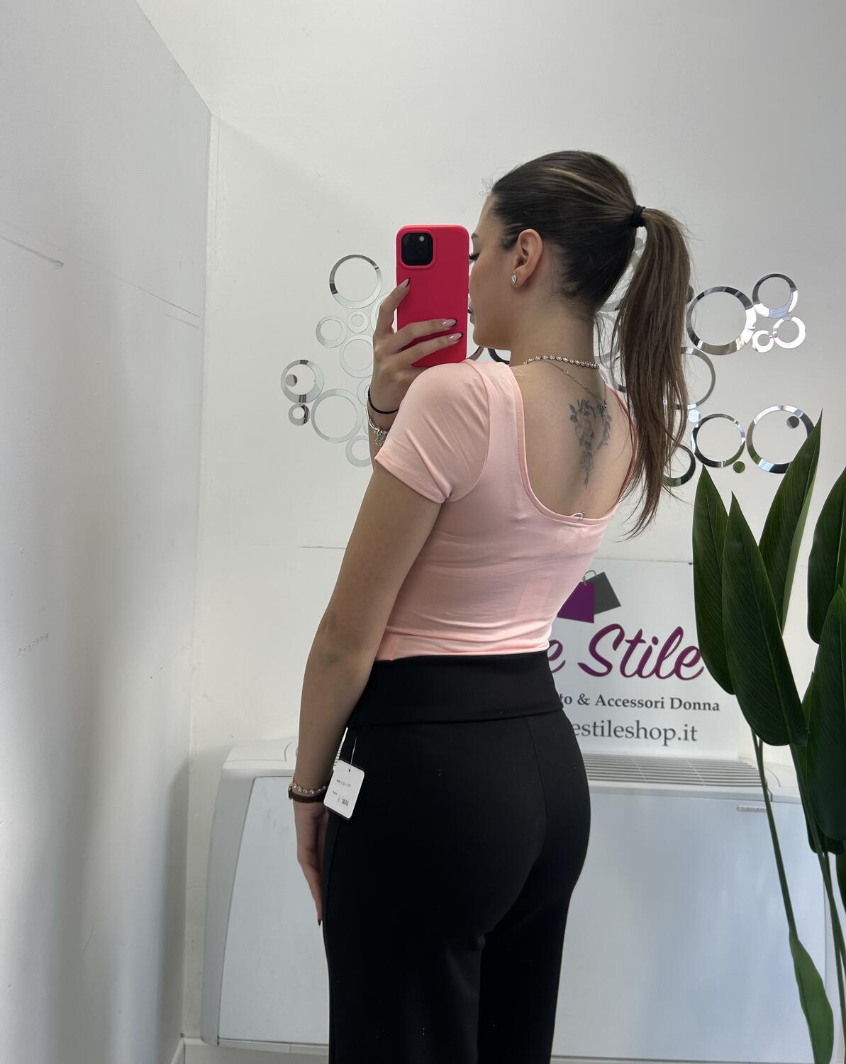 NOVITÀ Body a manica corta scollo quadrato