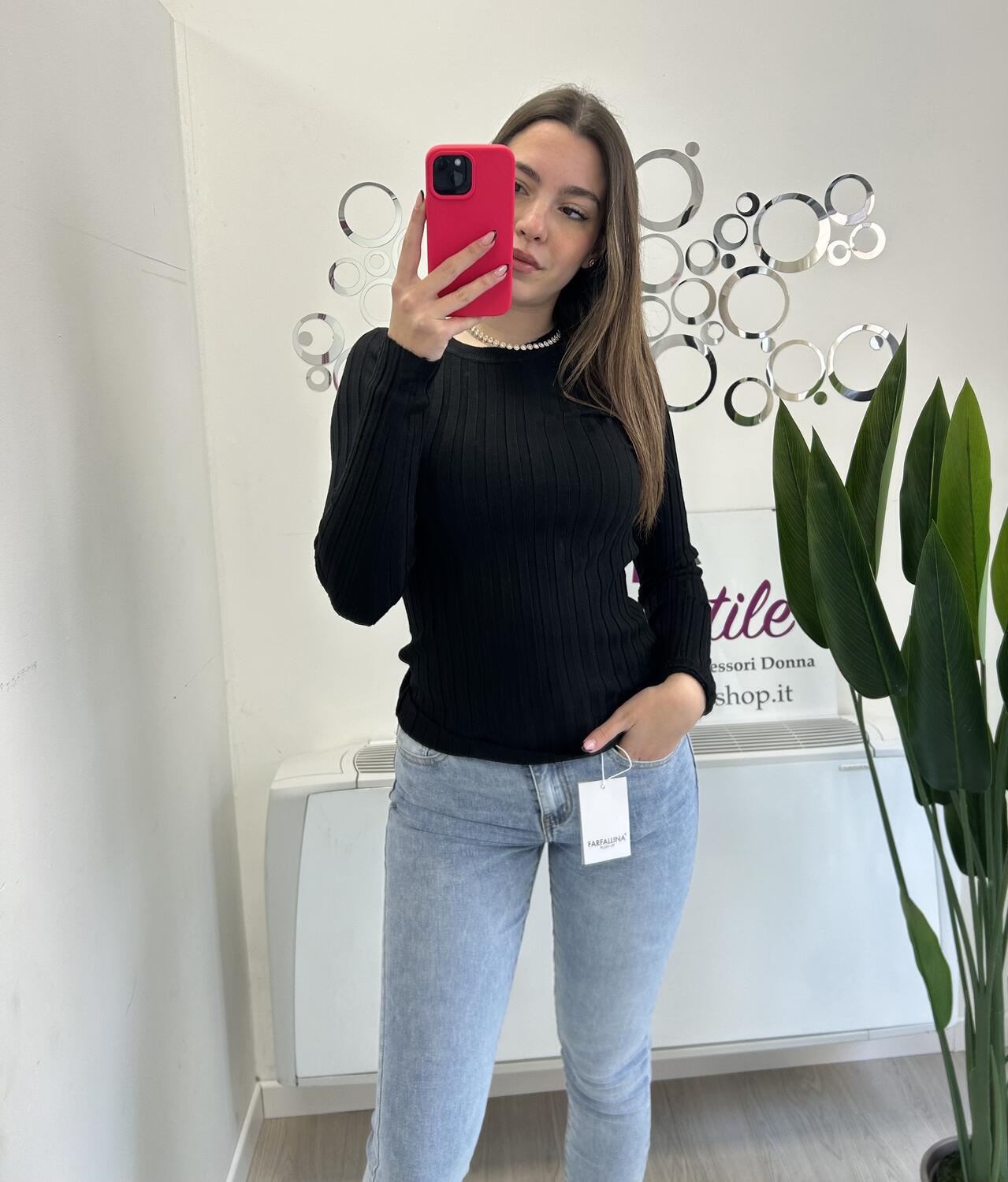 NOVITÀ Pull a costine girocollo in viscosa