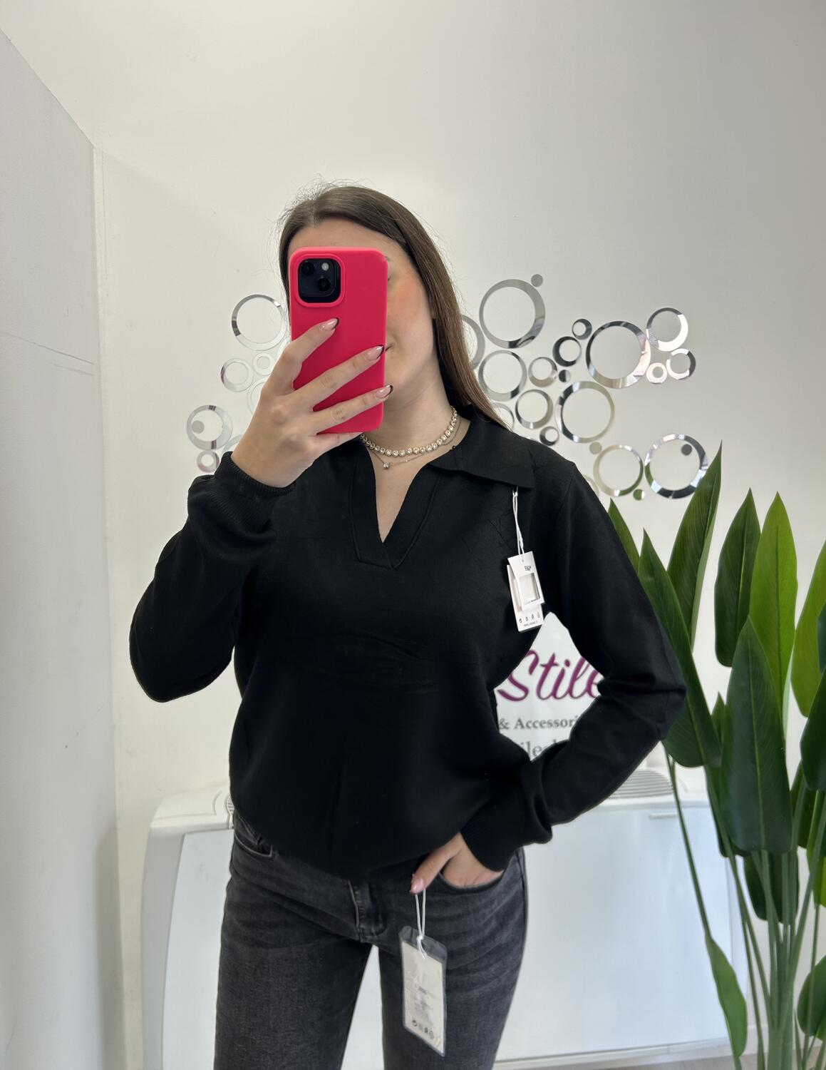 NOVITÀ Maglioncino a polo in viscosa