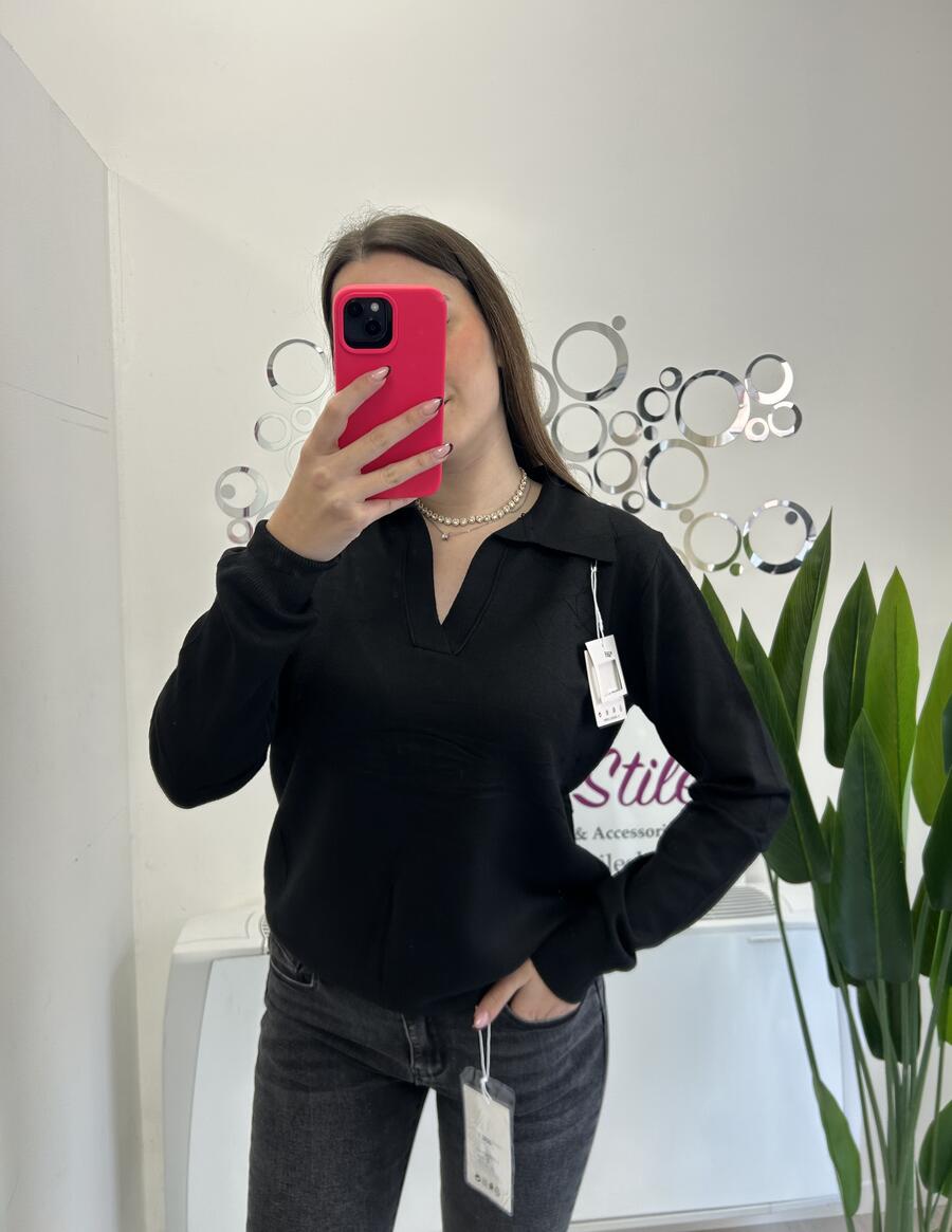 NOVITÀ Maglioncino a polo in viscosa