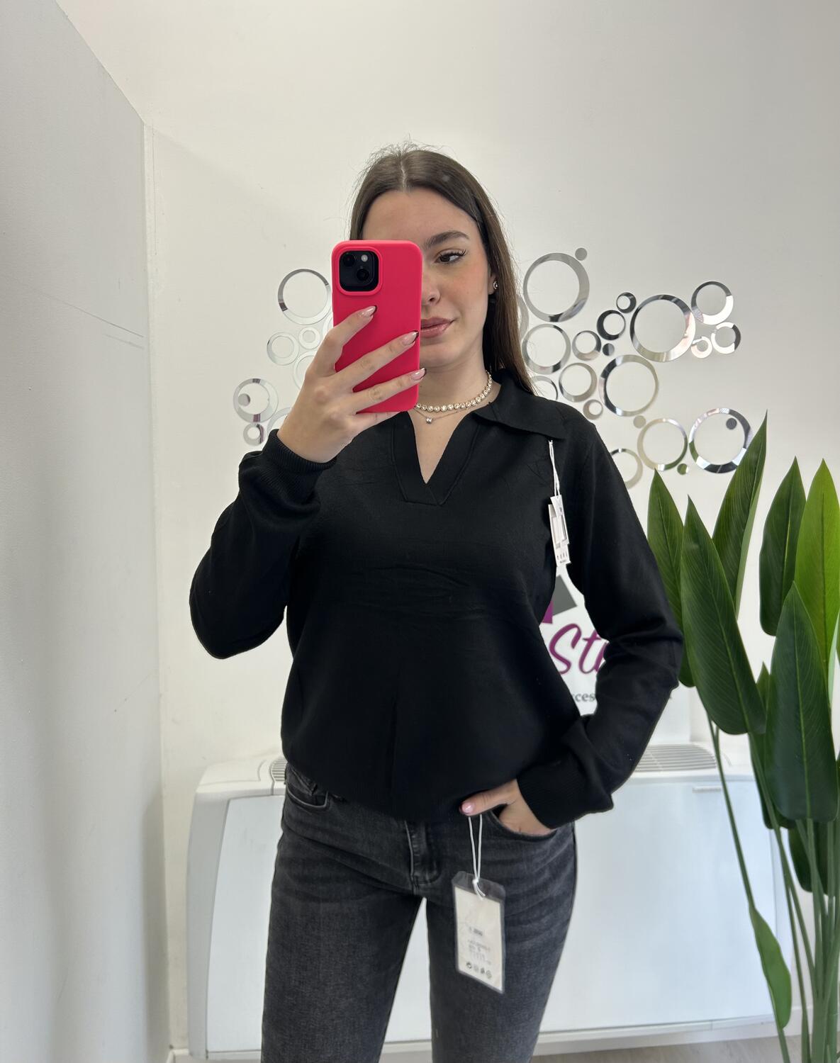 NOVITÀ Maglioncino a polo in viscosa