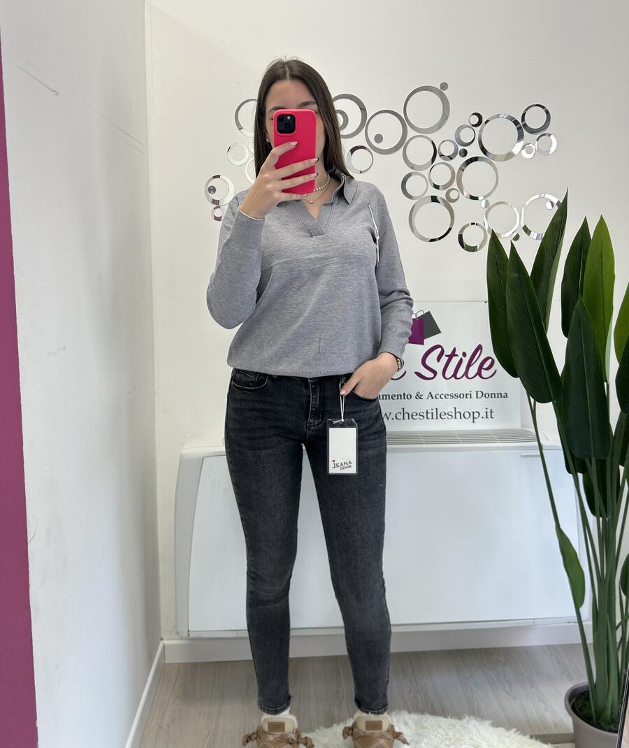 NOVITÀ Jeans skinny grigio PUSH UP