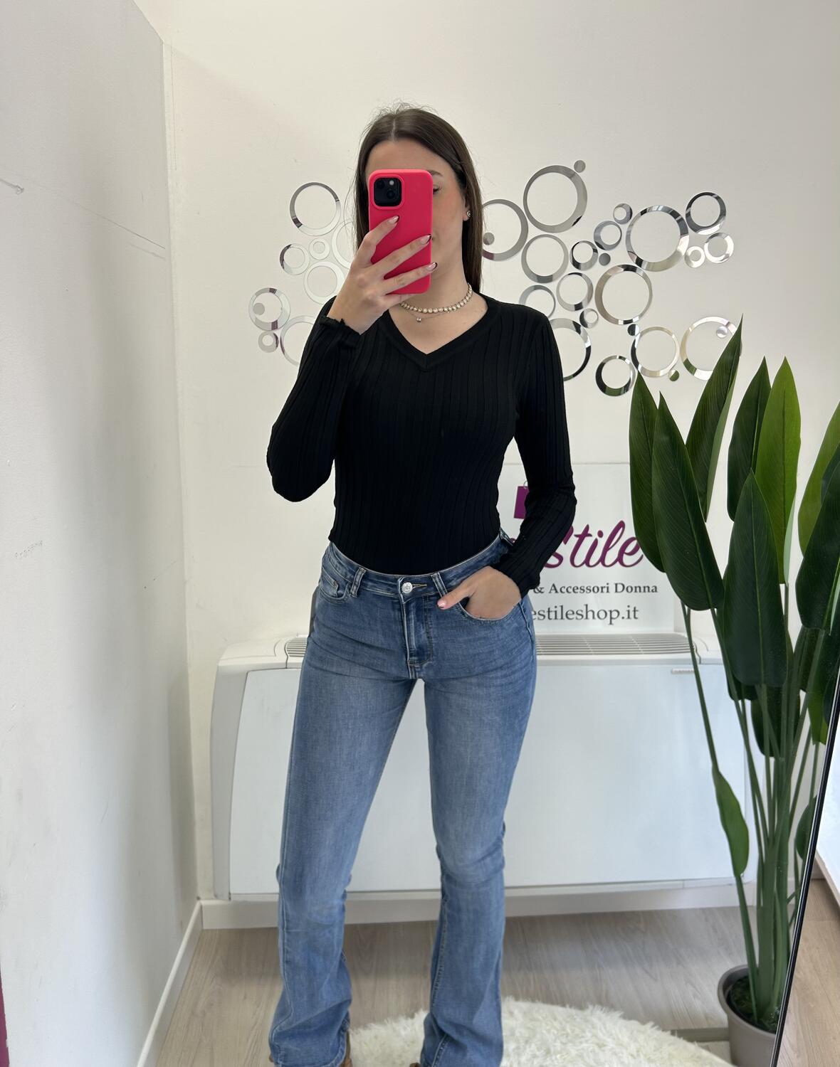 NOVITÀ Jeans flare lavaggio medio chiaro