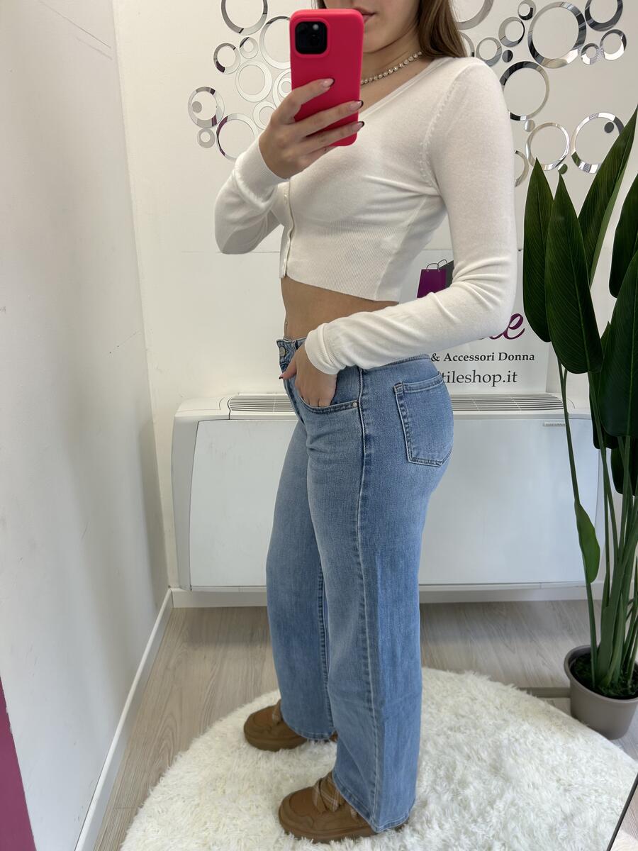 NOVITÀ Jeans wide leg lavaggio chiaro