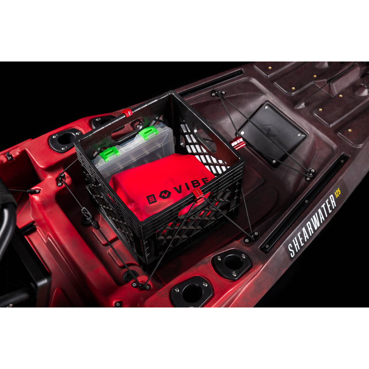 Kayak da pesca a pedali Vibe SHEARWATER 125 Impulse Drive Tsunami Red - 381 cm 