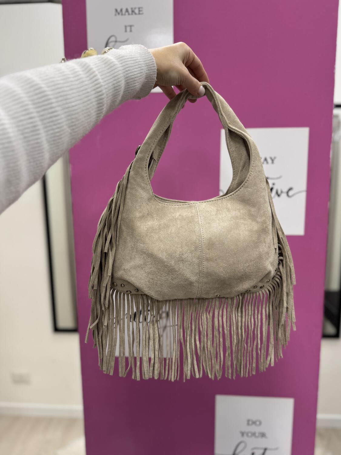 NOVITÀ Bag scamosciata con frange