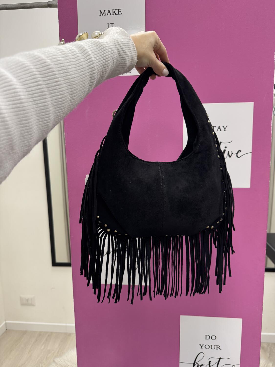 NOVITÀ Bag scamosciata con frange