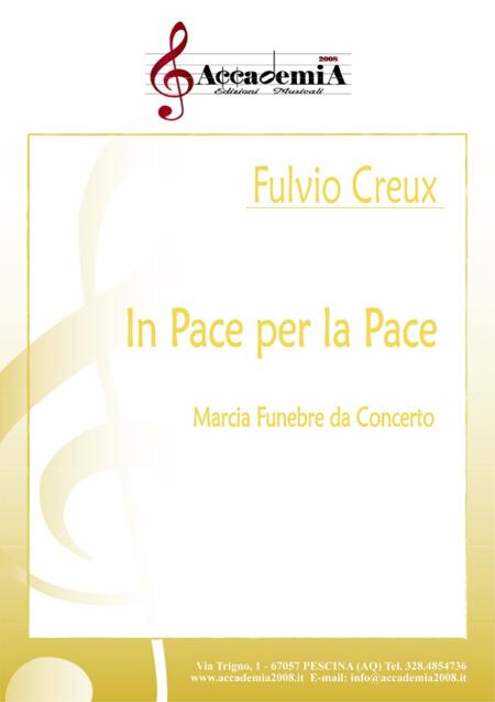 IN PACE PER LA PACE - Fulvio Creux
