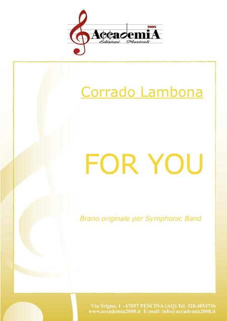 FOR YOU - Corrado Lambona