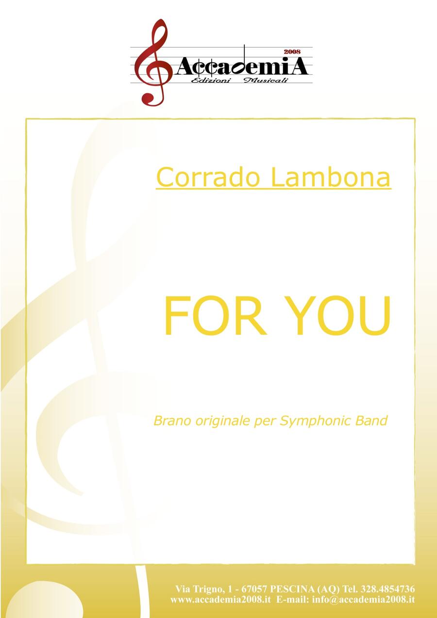 FOR YOU - Corrado Lambona