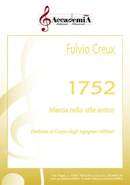1752 MARCIA NELLO STILE ANTICO - Fulvio Creux