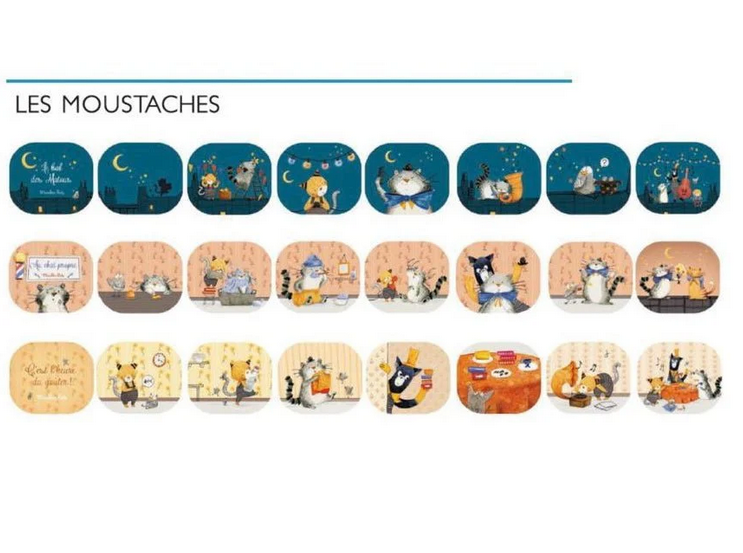 3 dischi Gattini Les Moustaches per Le storie della buonanotte