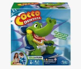 Hasbro Gaming, Cocco Dentista, Gioco da Tavolo per Bambini e Bambine dai 3 Anni in su, Estrai i Denti del Coccodrillo Ma Non Farti Mordere, 2 o più Giocatori