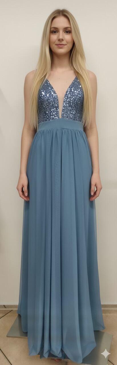 Abito Rinascimento Paillettes azzurro