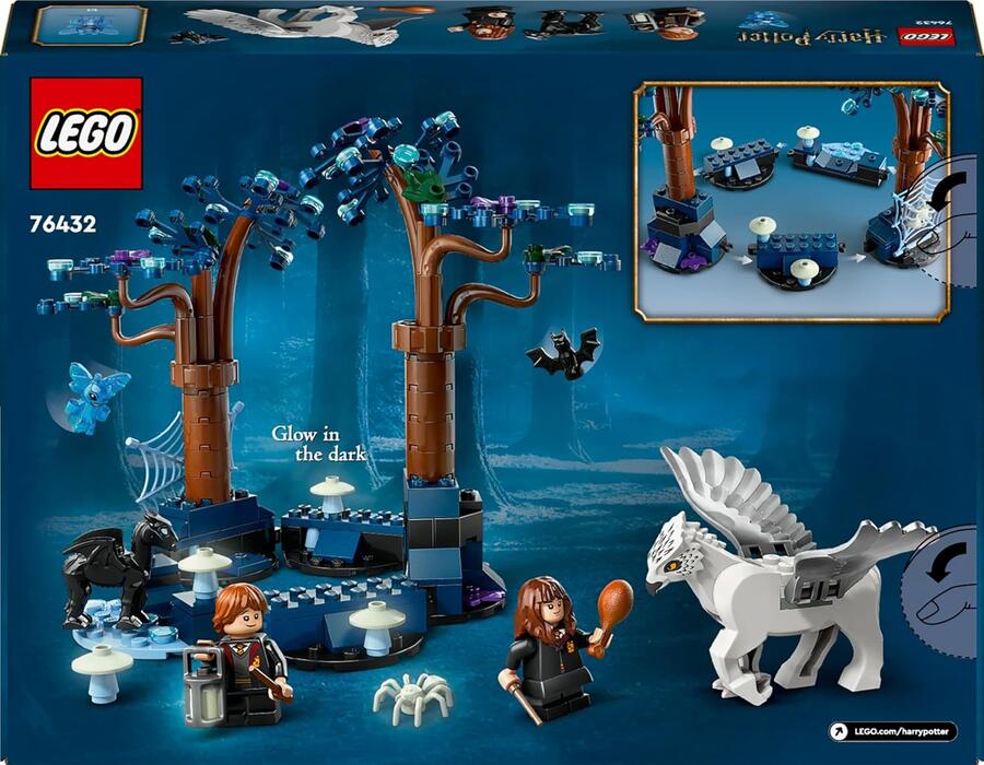 LEGO Harry Potter Foresta Proibita: Creature Magiche, Set con Animali Giocattolo Fantasy, Gioco per Bambini e Bambine da 8 Anni in su con 2 Minifigure, Fierobecco e Thestral, 76432