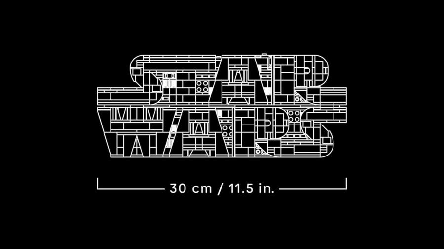 LEGO Star Wars 75407 Logo Star Wars in Mattoncini - Set di Costruzioni per Adulti Fai-da-Te - Kit di Modellismo da Collezione dalla Cultura Pop - Gadget da Esposizione per Casa o Ufficio - 18+