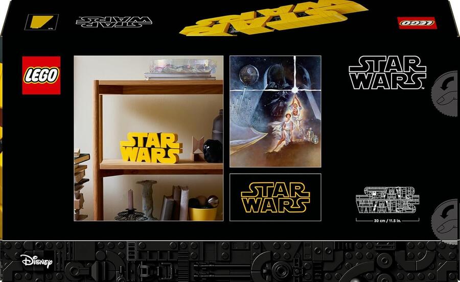 LEGO Star Wars 75407 Logo Star Wars in Mattoncini - Set di Costruzioni per Adulti Fai-da-Te - Kit di Modellismo da Collezione dalla Cultura Pop - Gadget da Esposizione per Casa o Ufficio - 18+