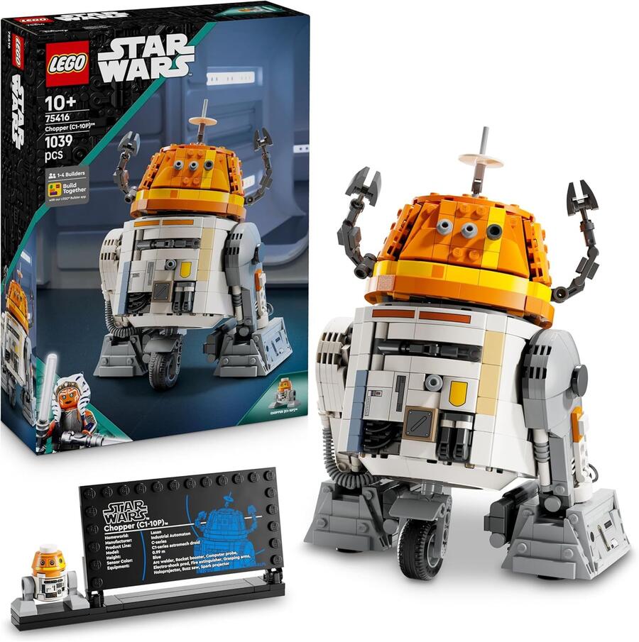 LEGO Star Wars 75416 Droide Astromeccanico Chopper (C1-10P) - Robot Giocattolo da Costruire con Testa Mobile, Braccia e Ruota Centrale Staccabili - Regalo per Bambini e Bambine da 10+ Fan di Ahsoka